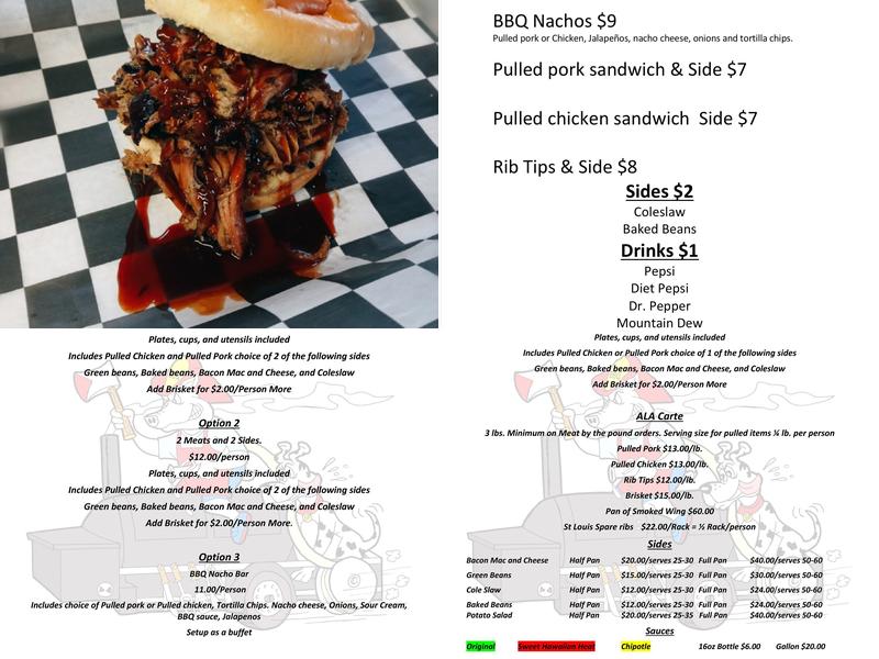 Hoggwild BBQ Food Truck and Catering Menu