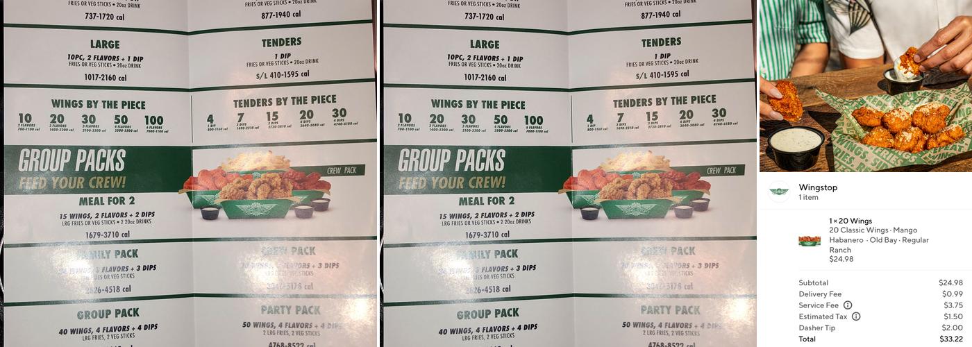 Wingstop Menu