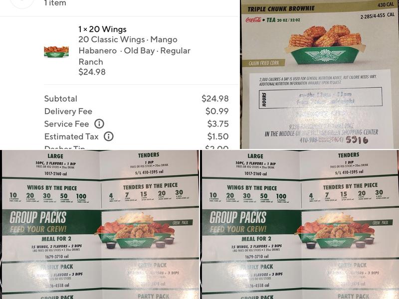 Wingstop Menu