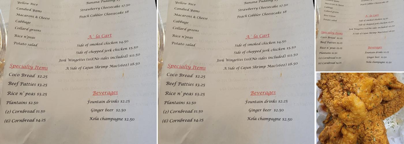 Ka'ribbean Fire Menu