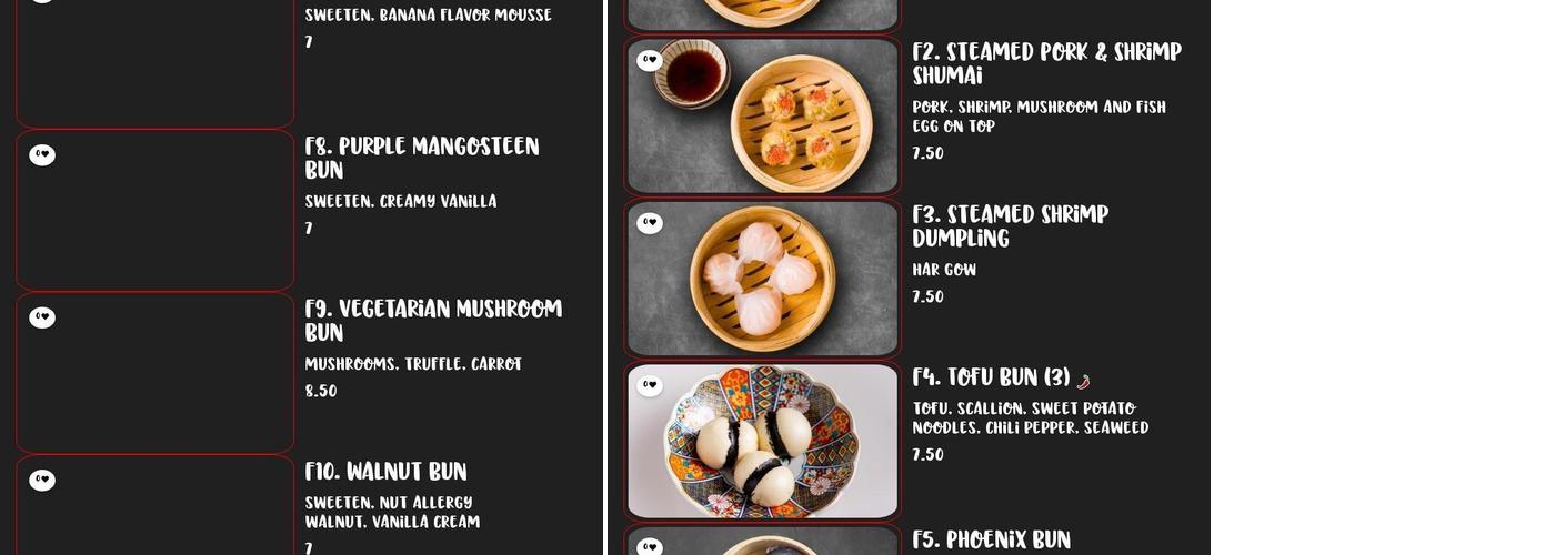 Mr. Bao Menu