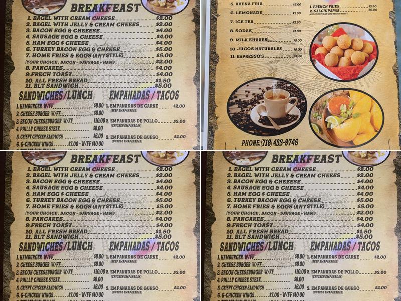 Don Dean Bakery Menu