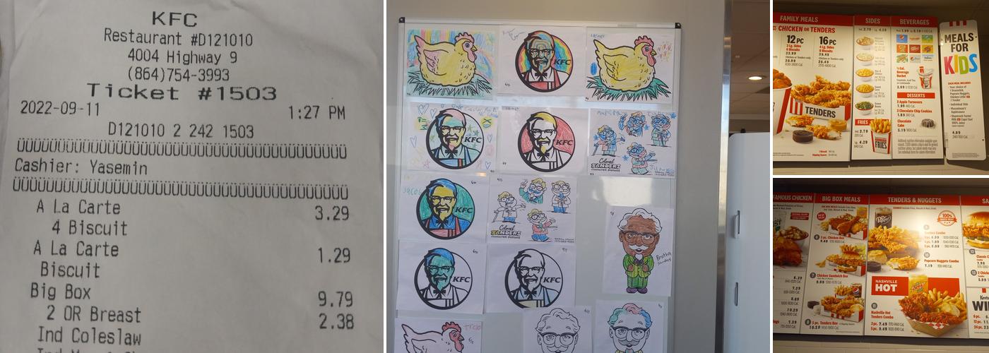 KFC Menu
