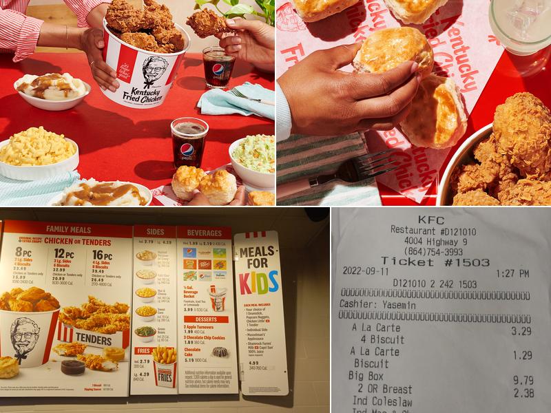KFC Menu