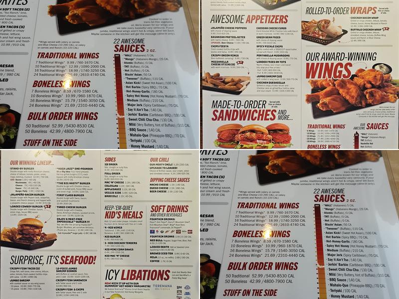 Wings Etc. Menu