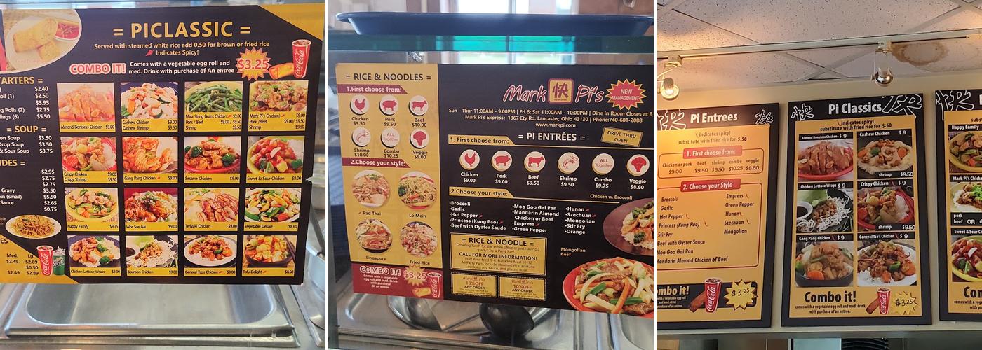 Mark PI'S Express Menu