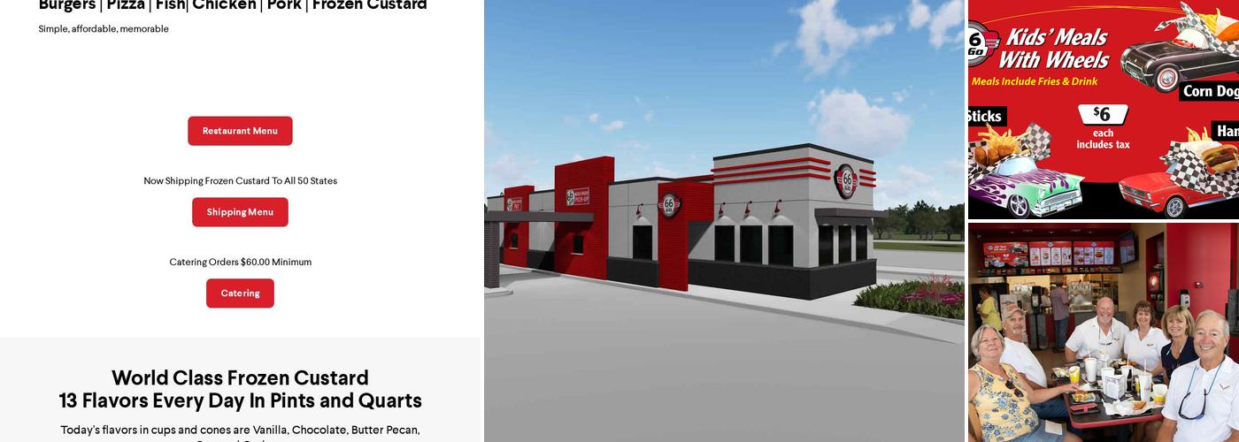 66 ToGo | Pizza | Frozen Custard | Burgers | and More Menu