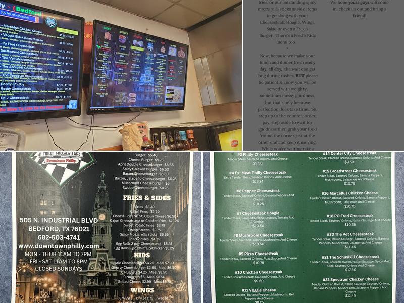 Fred's Downtown Philly Menu
