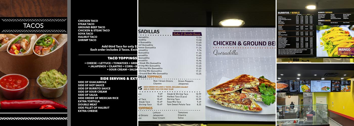 Get & Go Burrito Newmarket Menu