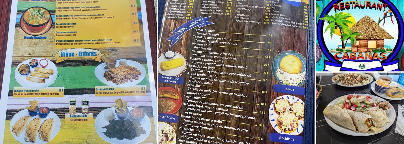 Cabanas Restaurant Et Pupuseria Menu