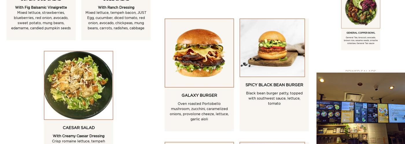 Copper Branch Menu