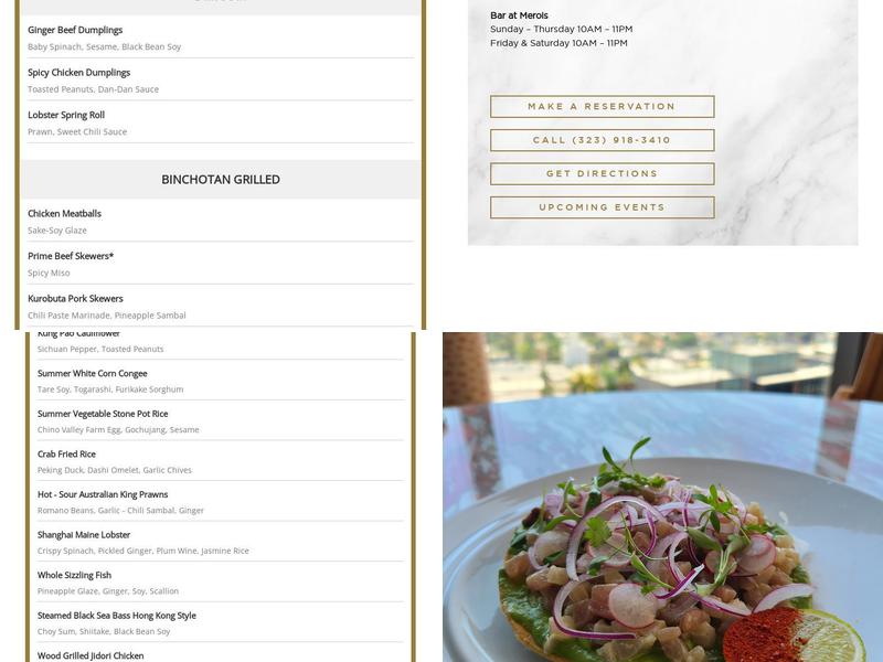 Merois | West Hollywood Menu