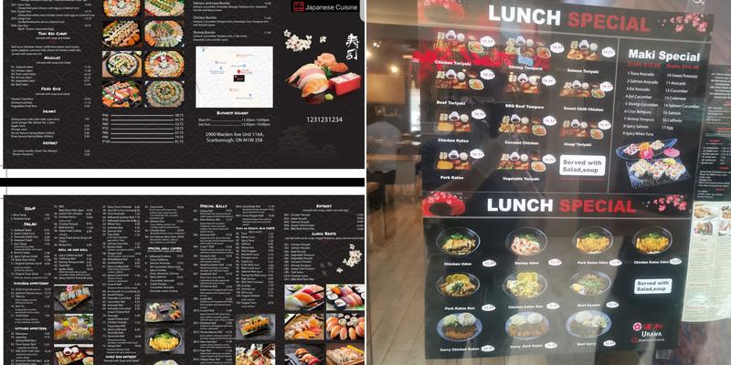 Urawa Japanese Cuisine Menu