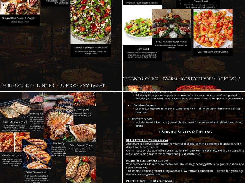 Qfire Catering Menu