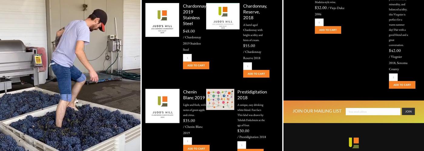 Judd's Hill Winery & MicroCrush Menu