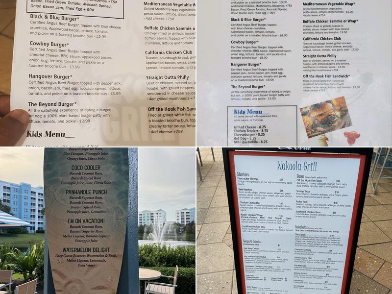 Wakoola Grill Menu