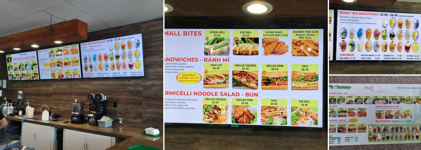 Pholicious Menu