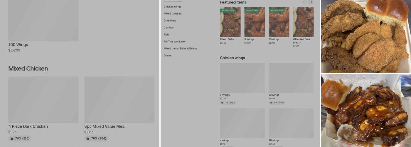 Gus Uncle Remus & Guilty pleasurez bakery Menu