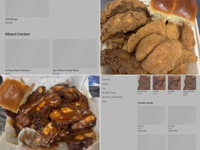 Gus Uncle Remus & Guilty pleasurez bakery Menu