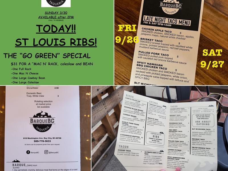 BarqueBC Menu