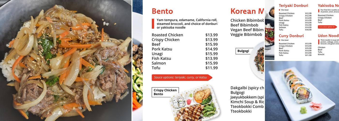 Honour Roll Sushi Menu