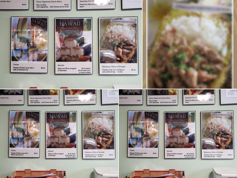 Filipino Hawaiian Food Menu