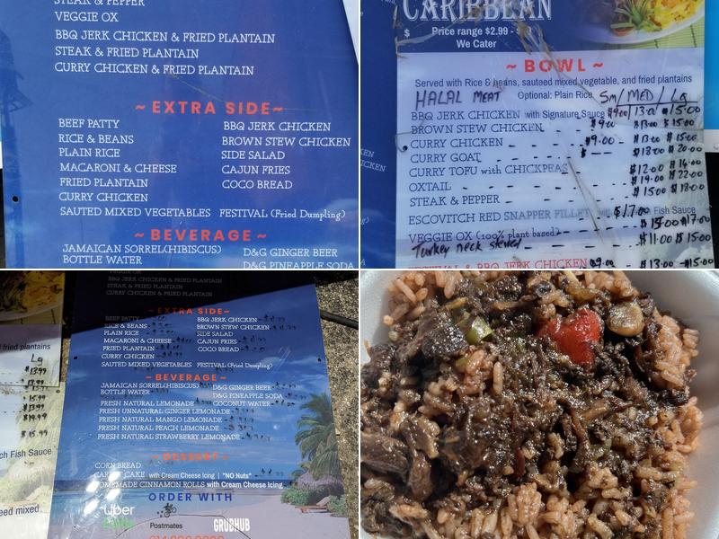 Ava's Taste Of The Caribbean Menu