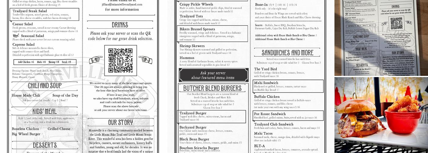 The Miamiville Trailyard Menu
