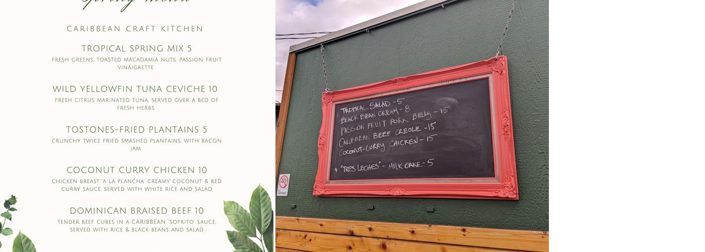 Haas Caribbean Craft Kitchen Menu