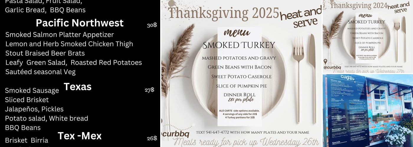 CURB B Q Menu
