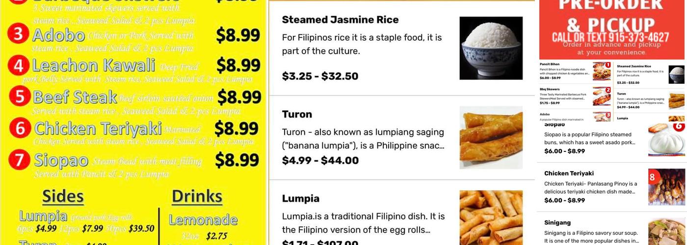 Pancit Wagon Menu