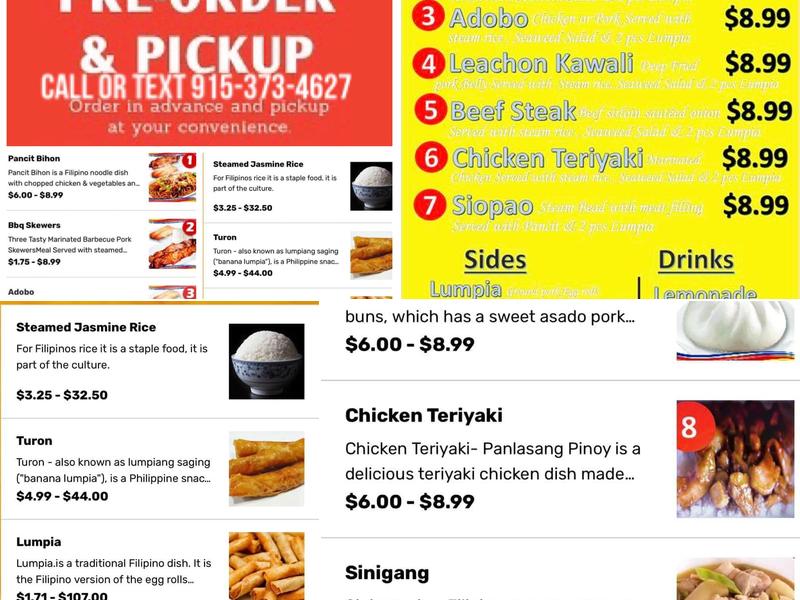 Pancit Wagon Menu