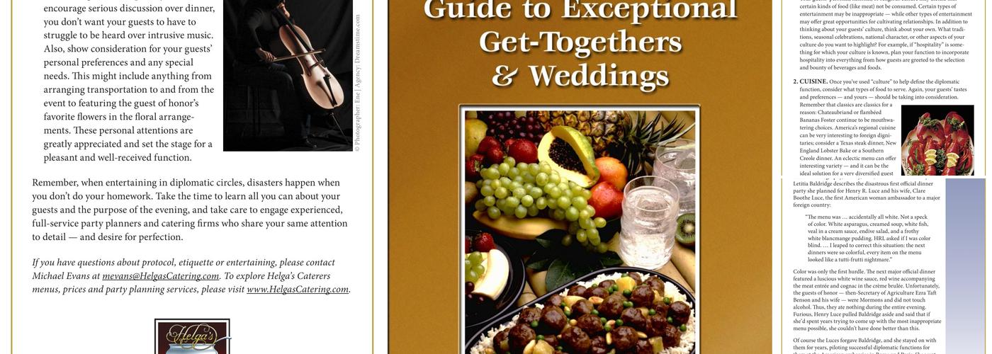 Helga's Caterers Menu