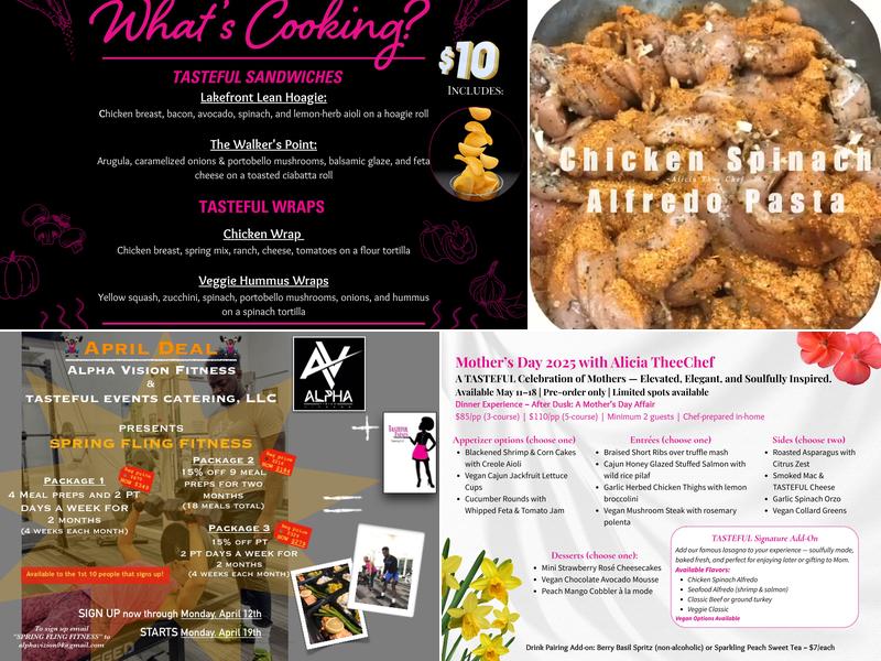 Tasteful Events Catering, LLC Menu