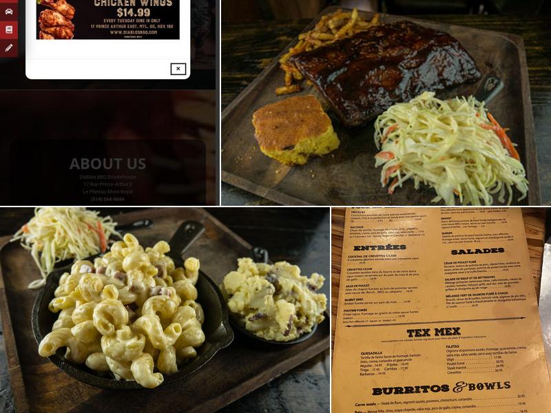 Diablos BBQ Smokehouse Menu