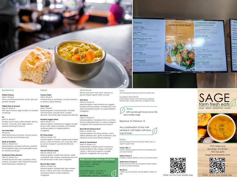 Sage Fresh Eats Menu