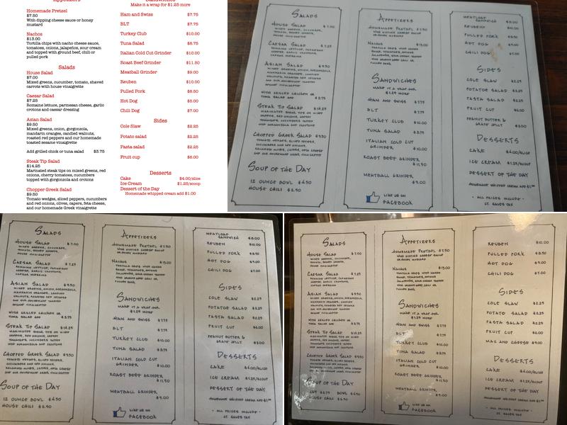 Marks Tavern Menu