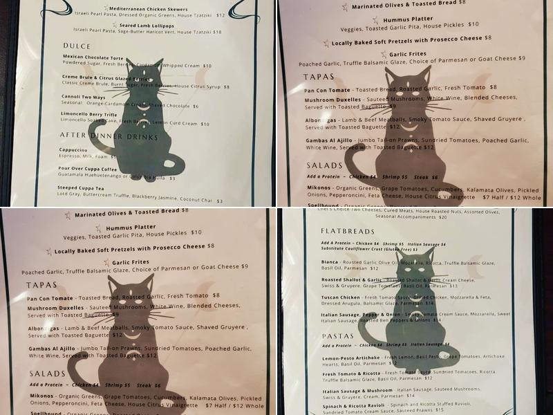 Spellbound cafe Menu