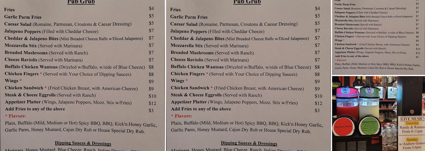 Donahue's Pub Menu