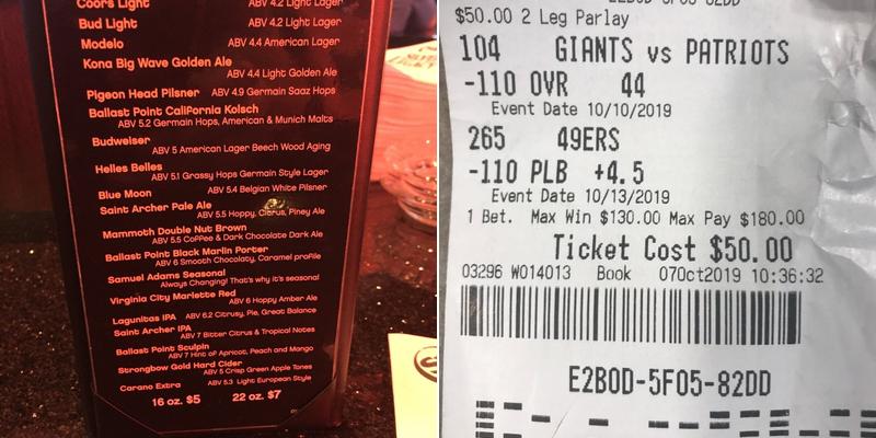 William Hill Sportsbook Menu