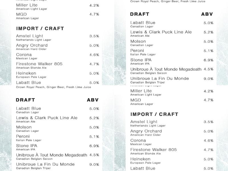 BarCanada Menu