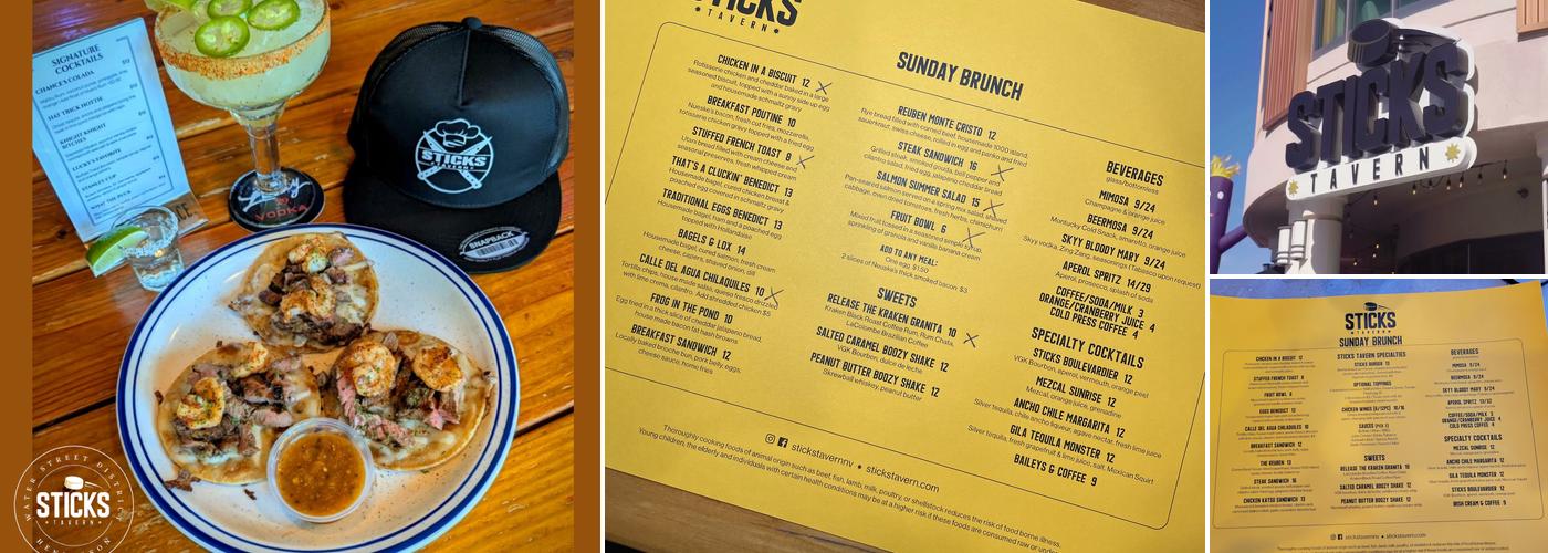 Sticks Tavern Menu