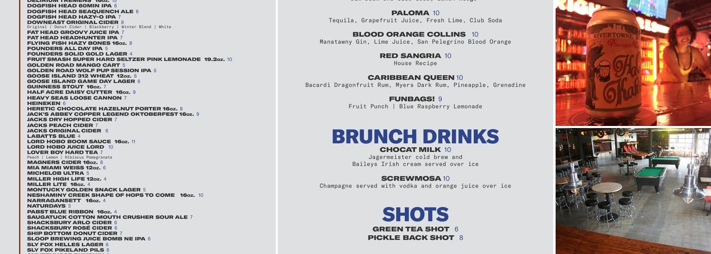 Garage Fishtown Menu