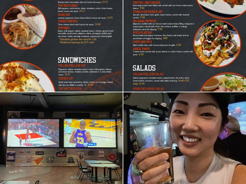 Penalties Sports Pub Menu