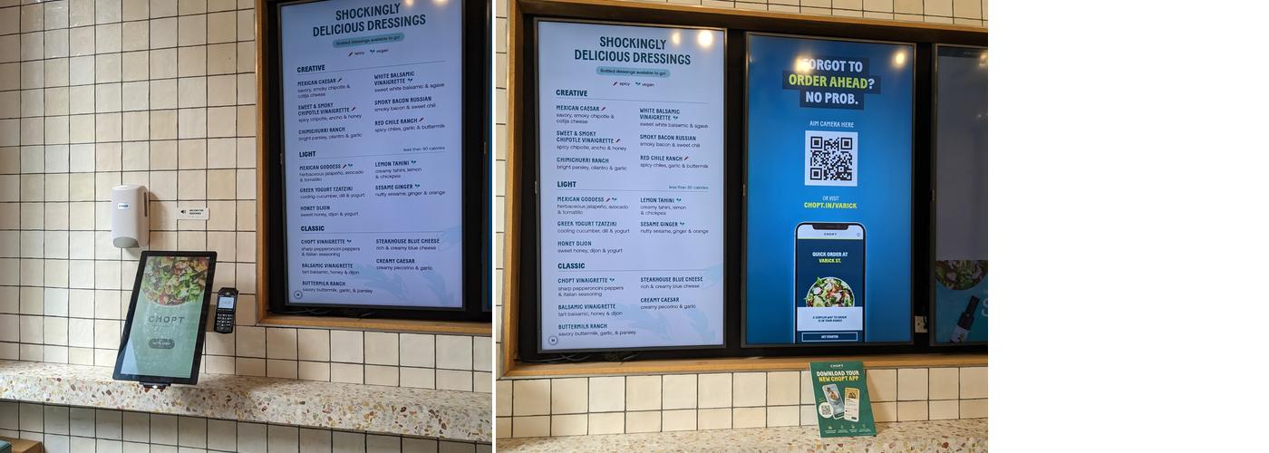Chopt Creative Salad Co. Menu