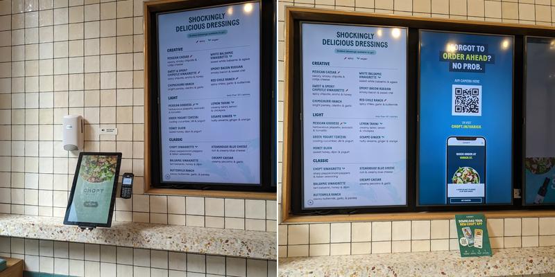 Chopt Creative Salad Co. Menu