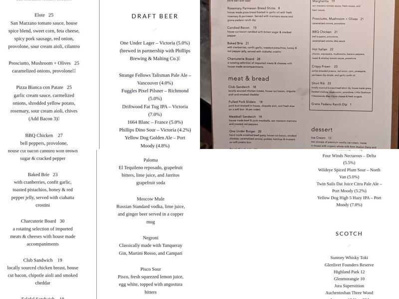 One Under Menu