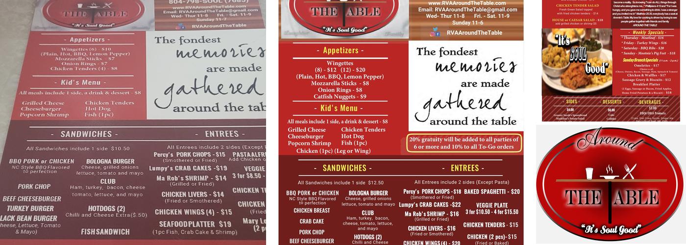 Around The Table Menu