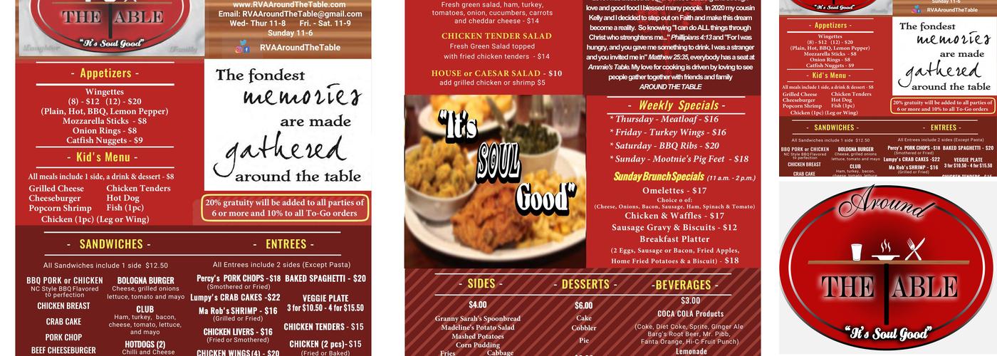 Around The Table Menu