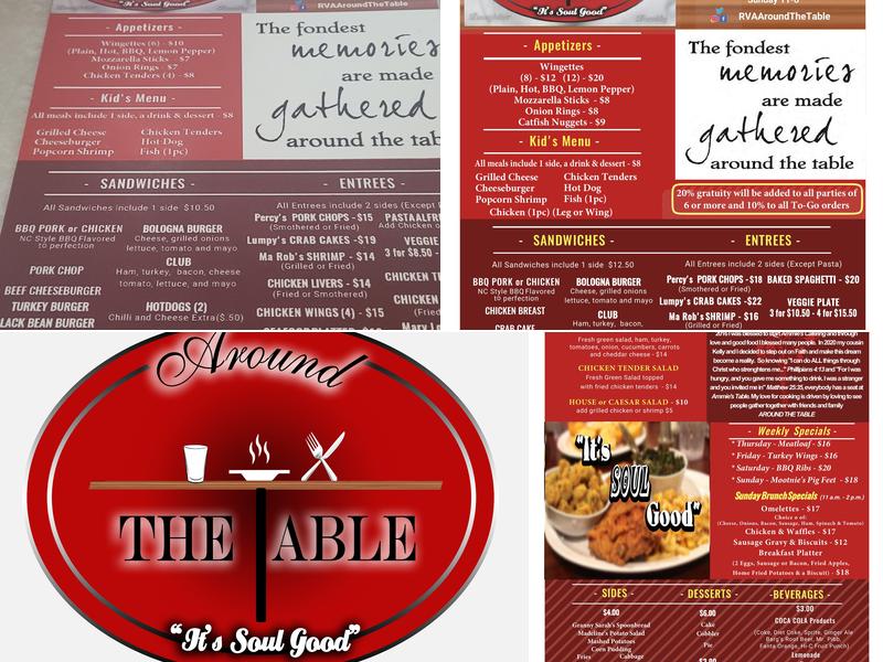 Around The Table Menu